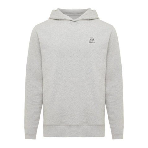 IQONIQ Yengo Hoodie mit Seitentaschen aus rec. Baumwolle light heather grey bedrucken, Art.-Nr. T9405.032.5XL