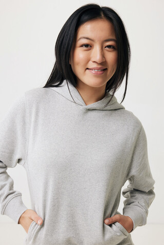 IQONIQ Yengo Hoodie mit Seitentaschen aus rec. Baumwolle light heather grey bedrucken, Art.-Nr. T9405.032.5XL