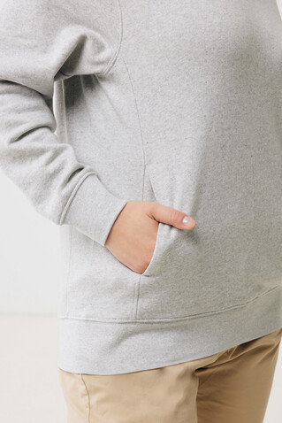 IQONIQ Yengo Hoodie mit Seitentaschen aus rec. Baumwolle light heather grey bedrucken, Art.-Nr. T9405.032.5XL