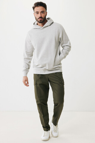 IQONIQ Yengo Hoodie mit Seitentaschen aus rec. Baumwolle light heather grey bedrucken, Art.-Nr. T9405.032.5XL