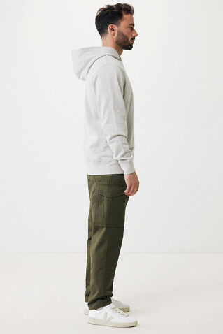 IQONIQ Yengo Hoodie mit Seitentaschen aus rec. Baumwolle light heather grey bedrucken, Art.-Nr. T9405.032.5XL