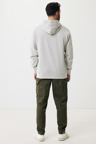 IQONIQ Yengo Hoodie mit Seitentaschen aus rec. Baumwolle light heather grey bedrucken, Art.-Nr. T9405.032.5XL