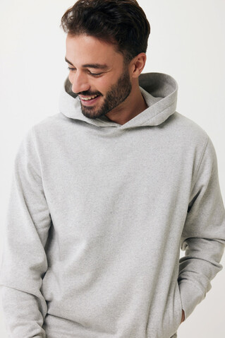 IQONIQ Yengo Hoodie mit Seitentaschen aus rec. Baumwolle light heather grey bedrucken, Art.-Nr. T9405.032.5XL