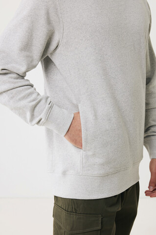 IQONIQ Yengo Hoodie mit Seitentaschen aus rec. Baumwolle light heather grey bedrucken, Art.-Nr. T9405.032.5XL