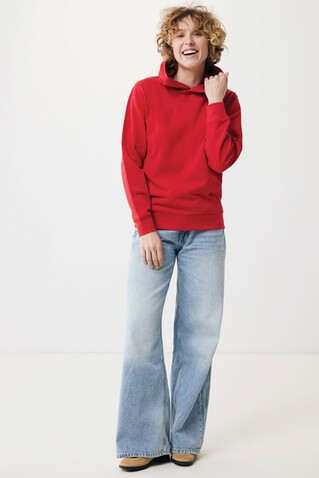 IQONIQ Yengo Hoodie mit Seitentaschen aus rec. Baumwolle rot bedrucken, Art.-Nr. T9405.029.XL