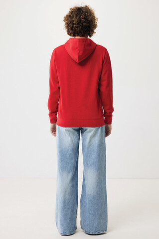 IQONIQ Yengo Hoodie mit Seitentaschen aus rec. Baumwolle rot bedrucken, Art.-Nr. T9405.029.XL