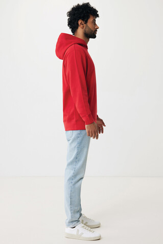 IQONIQ Yengo Hoodie mit Seitentaschen aus rec. Baumwolle rot bedrucken, Art.-Nr. T9405.029.XL