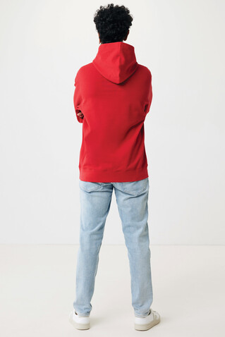 IQONIQ Yengo Hoodie mit Seitentaschen aus rec. Baumwolle rot bedrucken, Art.-Nr. T9405.029.XL
