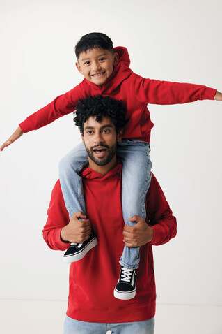 IQONIQ Yengo Hoodie mit Seitentaschen aus rec. Baumwolle rot bedrucken, Art.-Nr. T9405.029.XL