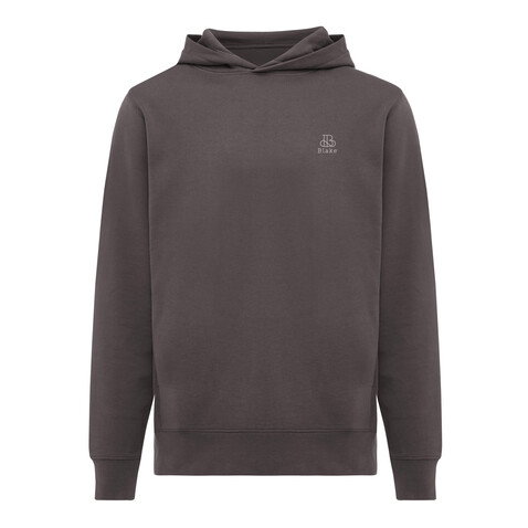 IQONIQ Yengo Hoodie mit Seitentaschen aus rec. Baumwolle anthrazit bedrucken, Art.-Nr. T9405.019.XXXL