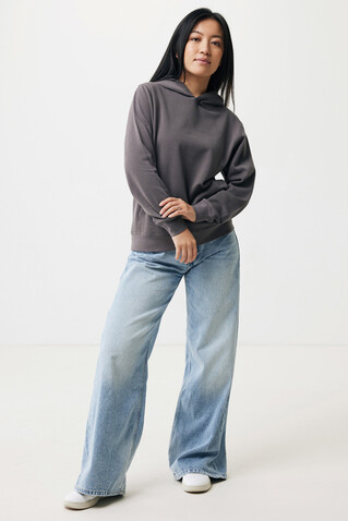 IQONIQ Yengo Hoodie mit Seitentaschen aus rec. Baumwolle anthrazit bedrucken, Art.-Nr. T9405.019.XXXL