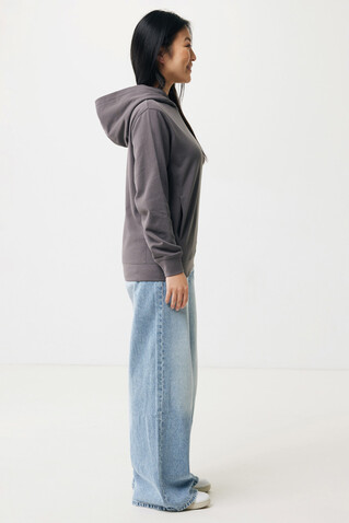 IQONIQ Yengo Hoodie mit Seitentaschen aus rec. Baumwolle anthrazit bedrucken, Art.-Nr. T9405.019.XXXL