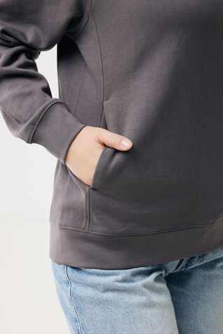 IQONIQ Yengo Hoodie mit Seitentaschen aus rec. Baumwolle anthrazit bedrucken, Art.-Nr. T9405.019.XXXL