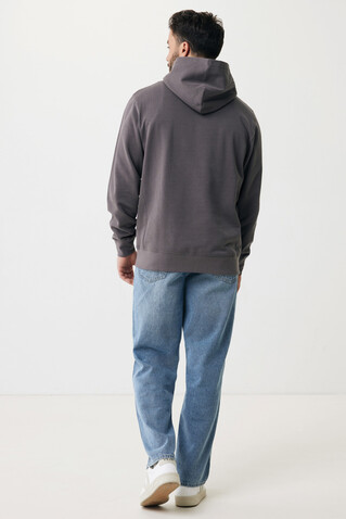 IQONIQ Yengo Hoodie mit Seitentaschen aus rec. Baumwolle anthrazit bedrucken, Art.-Nr. T9405.019.XXXL