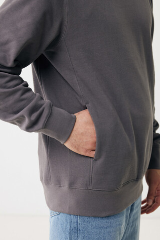 IQONIQ Yengo Hoodie mit Seitentaschen aus rec. Baumwolle anthrazit bedrucken, Art.-Nr. T9405.019.XXXL