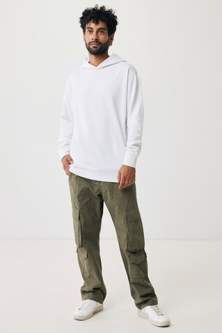IQONIQ Yengo Hoodie mit Seitentaschen aus rec. Baumwolle recycled white bedrucken, Art.-Nr. T9405.004.L