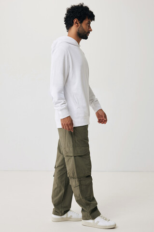 IQONIQ Yengo Hoodie mit Seitentaschen aus rec. Baumwolle recycled white bedrucken, Art.-Nr. T9405.004.L