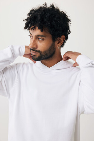 IQONIQ Yengo Hoodie mit Seitentaschen aus rec. Baumwolle recycled white bedrucken, Art.-Nr. T9405.004.L
