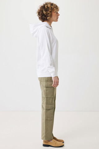 IQONIQ Yengo Hoodie mit Seitentaschen aus rec. Baumwolle recycled white bedrucken, Art.-Nr. T9405.004.L