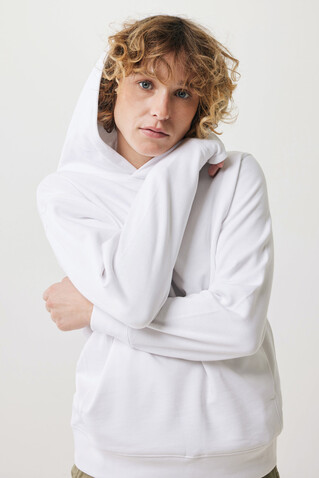 IQONIQ Yengo Hoodie mit Seitentaschen aus rec. Baumwolle recycled white bedrucken, Art.-Nr. T9405.004.L