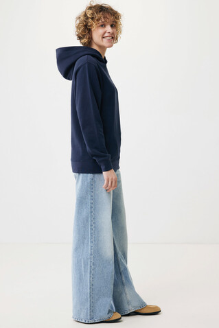IQONIQ Yengo Hoodie mit Seitentaschen aus rec. Baumwolle navy blau bedrucken, Art.-Nr. T9405.002.5XL