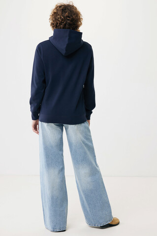 IQONIQ Yengo Hoodie mit Seitentaschen aus rec. Baumwolle navy blau bedrucken, Art.-Nr. T9405.002.5XL