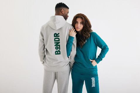 IQONIQ Cooper Jogger aus recycelter Baumwolle heather grey bedrucken, Art.-Nr. T9500.013.XXXL
