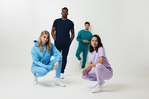 IQONIQ Cooper Jogger aus recycelter Baumwolle navy blau bedrucken, Art.-Nr. T9500.002.M