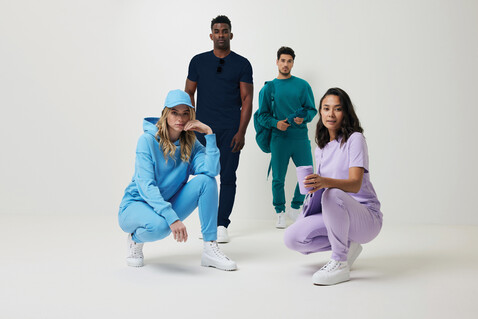 IQONIQ Cooper Jogger aus recycelter Baumwolle navy blau bedrucken, Art.-Nr. T9500.002.M