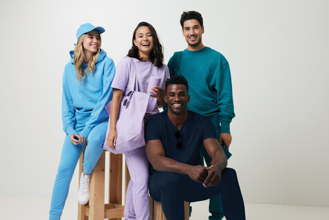 IQONIQ Cooper Jogger aus recycelter Baumwolle navy blau bedrucken, Art.-Nr. T9500.002.M