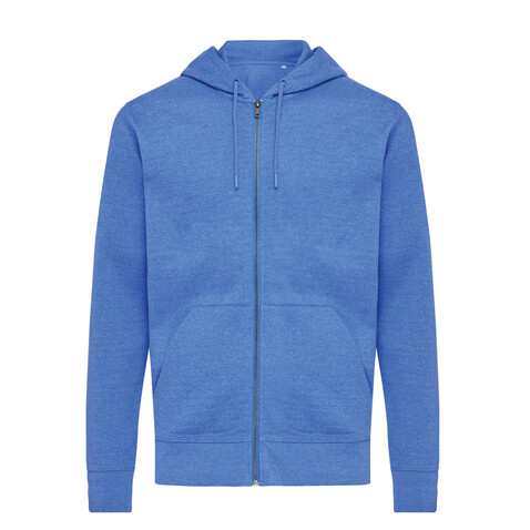 IQONIQ Abisko Zip-Kapuzenpullover aus recycelter Baumwolle heather blue bedrucken, Art.-Nr. T9600.024.S IQONIQ Abisko Zip-Kapuzenpullover aus recycelter Baumwolle heather blue bedrucken, Art.-Nr. T9600.024.S