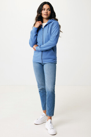 IQONIQ Abisko Zip-Kapuzenpullover aus recycelter Baumwolle heather blue bedrucken, Art.-Nr. T9600.024.S IQONIQ Abisko Zip-Kapuzenpullover aus recycelter Baumwolle heather blue bedrucken, Art.-Nr. T9600.024.S