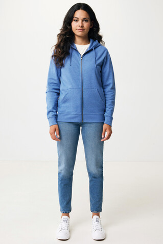 IQONIQ Abisko Zip-Kapuzenpullover aus recycelter Baumwolle heather blue bedrucken, Art.-Nr. T9600.024.S IQONIQ Abisko Zip-Kapuzenpullover aus recycelter Baumwolle heather blue bedrucken, Art.-Nr. T9600.024.S