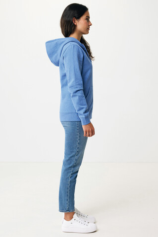 IQONIQ Abisko Zip-Kapuzenpullover aus recycelter Baumwolle heather blue bedrucken, Art.-Nr. T9600.024.S IQONIQ Abisko Zip-Kapuzenpullover aus recycelter Baumwolle heather blue bedrucken, Art.-Nr. T9600.024.S