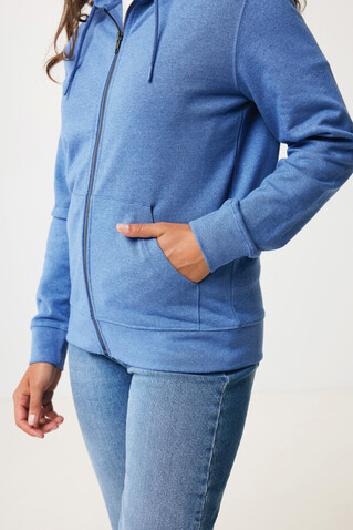 IQONIQ Abisko Zip-Kapuzenpullover aus recycelter Baumwolle heather blue bedrucken, Art.-Nr. T9600.024.S IQONIQ Abisko Zip-Kapuzenpullover aus recycelter Baumwolle heather blue bedrucken, Art.-Nr. T9600.024.S
