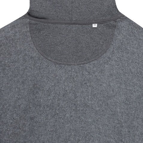 IQONIQ Abisko Zip-Kapuzenpullover aus recycelter Baumwolle heather anthracite bedrucken, Art.-Nr. T9600.014.XXXL