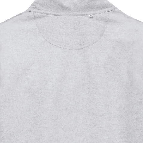 IQONIQ Abisko Zip-Kapuzenpullover aus recycelter Baumwolle heather grey bedrucken, Art.-Nr. T9600.013.5XL