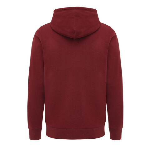 IQONIQ Abisko Zip-Kapuzenpullover aus recycelter Baumwolle burgunderrot bedrucken, Art.-Nr. T9600.007.L