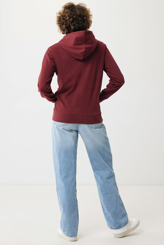 IQONIQ Abisko Zip-Kapuzenpullover aus recycelter Baumwolle burgunderrot bedrucken, Art.-Nr. T9600.007.L