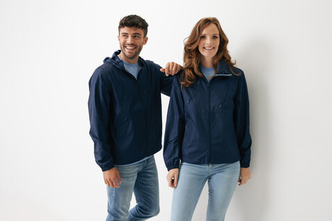 IQONIQ Logan Lightweight Jacke aus recyceltem Polyester navy blau bedrucken, Art.-Nr. T9701.002.XXXL