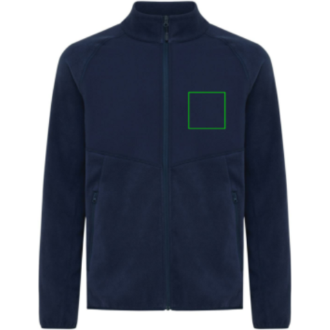 IQONIQ Talung Mikrofleece Jacke aus recyceltem Polyester navy blau bedrucken, Art.-Nr. T9603.002.XXL