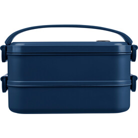 Lunchbox Selwyn | Kunststoff | 2x 800 ml – Blau bedrucken, Art.-Nr. 005999999_1204257