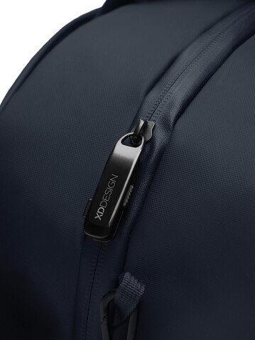 Urban wasserabweisende Wochenendtasche navy blau, grau bedrucken, Art.-Nr. P706.2925