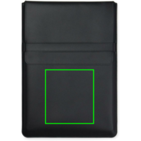 VINGA Timo 16" Laptop-Sleeve aus RCS recyceltem rPET schwarz bedrucken, Art.-Nr. V7880601