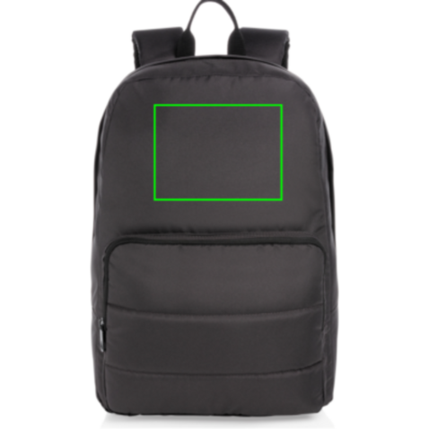 Impact AWARE™ RPET Basic 15,6" Laptop-Rucksack schwarz bedrucken, Art.-Nr. P762.011