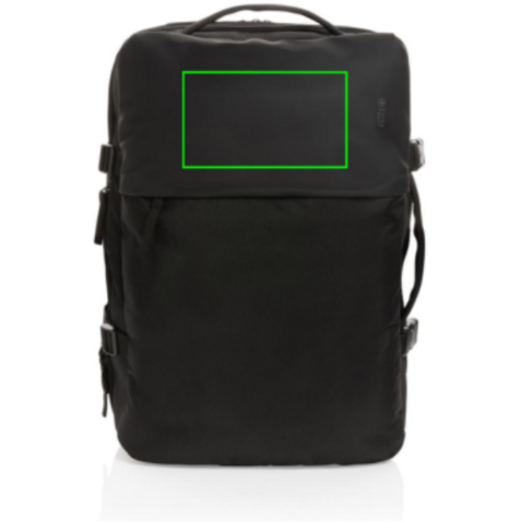 Swiss Peak AWARE™ RPET 15.6" erweiterbarer Wochenendrucksack schwarz bedrucken, Art.-Nr. P762.791 Swiss Peak AWARE™ RPET 15.6" erweiterbarer Wochenendrucksack schwarz bedrucken, Art.-Nr. P762.791
