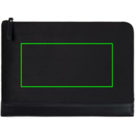 VINGA Marlow 16" Laptop Sleeve aus RCS recyceltem Polyester schwarz bedrucken, Art.-Nr. V7880701