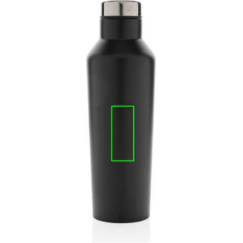 Moderne Vakuum-Flasche aus Stainless Steel schwarz bedrucken, Art.-Nr. P436.761 Moderne Vakuum-Flasche aus Stainless Steel schwarz bedrucken, Art.-Nr. P436.761