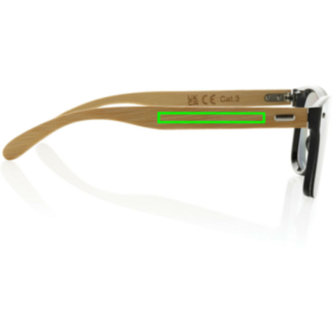 Prism Sonnenbrille aus RCS rec. Kunststoff mit Bambusbügeln braun bedrucken, Art.-Nr. P453.8509 Prism Sonnenbrille aus RCS rec. Kunststoff mit Bambusbügeln braun bedrucken, Art.-Nr. P453.8509