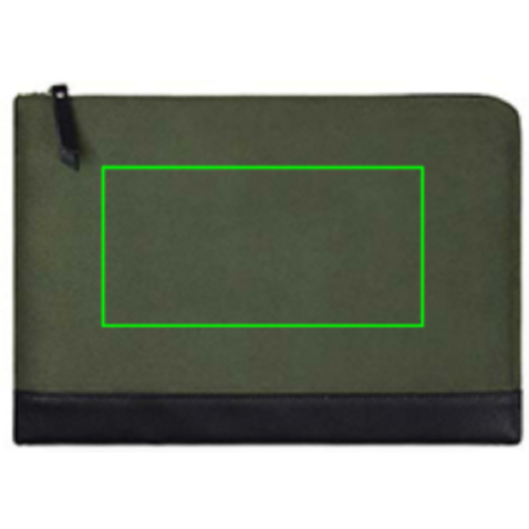 VINGA Marlow 14" Laptop Sleeve aus RCS recyceltem Polyester grün, schwarz bedrucken, Art.-Nr. V7880809 VINGA Marlow 14" Laptop Sleeve aus RCS recyceltem Polyester grün, schwarz bedrucken, Art.-Nr. V7880809